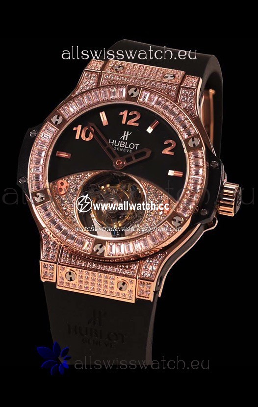 Hublot Tourbillon Solo Bang Sapphires Pink Gold