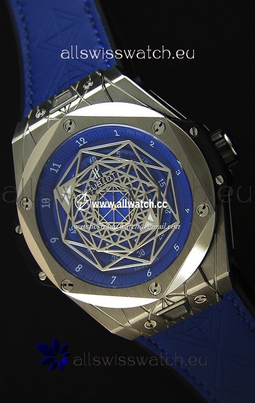 Hublot Big Bang Sang Bleu 45MM Stainless Steel Blue Dial