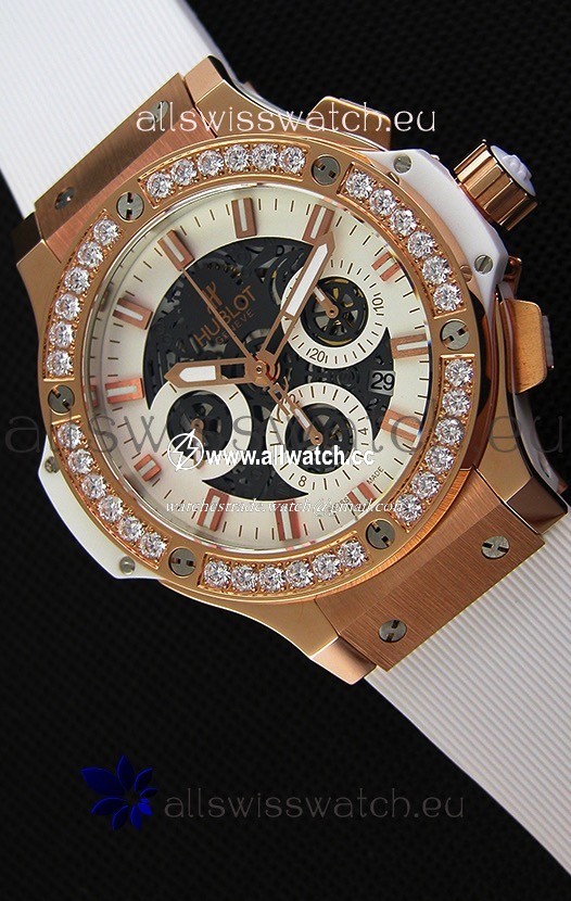 Hublot Big Bang Diamonds Bezel in Pink Gold Case