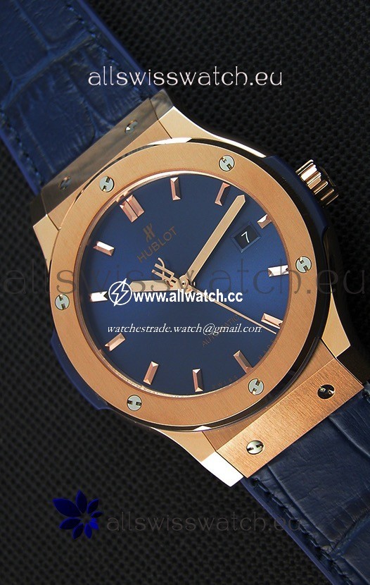 Hublot Classic Fusion Blue King Gold- 1:1 Mirror