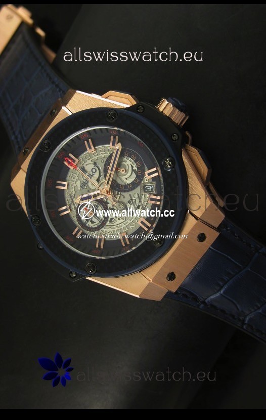 Hublot Big Bang King Rose Gold Skeleton Dial Quartz 45MM