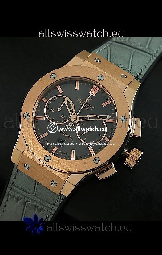Hublot Big Bang Classic Fusion Rose Gold in Grey Strap