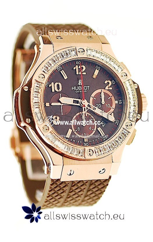Hublot Big Bang Pink Gold with Baguatte Diamonds