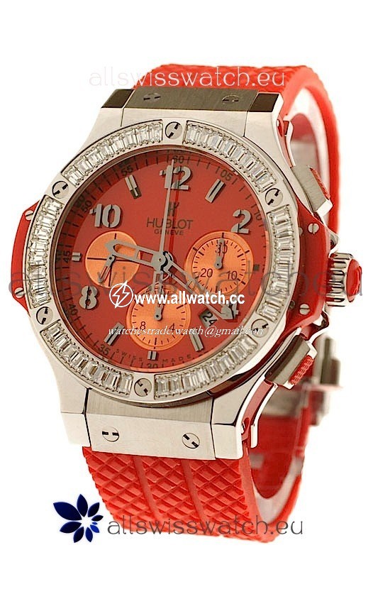 Hublot Big Bang White Baguette Diamonds Shaped Bezel