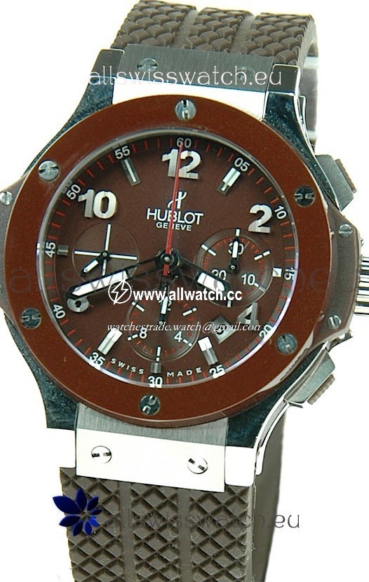 Hublot Big Bangin Brown Dial Ceramic Bezel