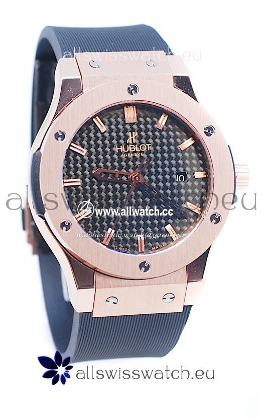 Hublot Classic Fusion Rose Gold Carbon Dial