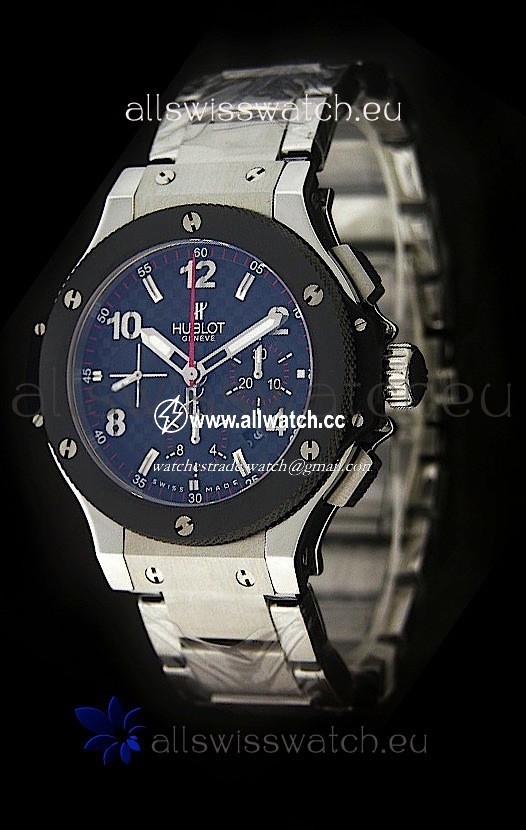 Hublot Big Bangin Steel Strap Ceramic Bezel