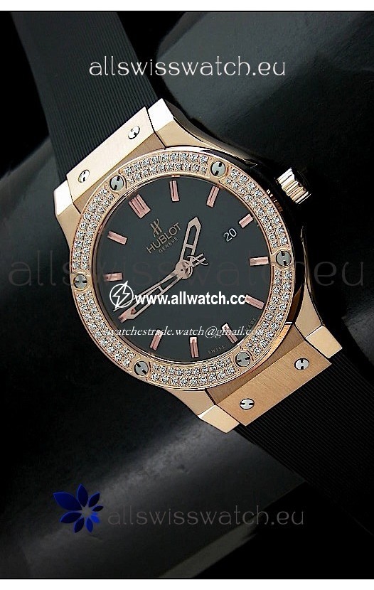 Hublot Fusion Bang in Rose Gold Case Diamonds Bezel