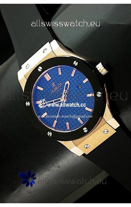Hublot Fusion Bang in Rose Gold Casing with Black Carbon Dial