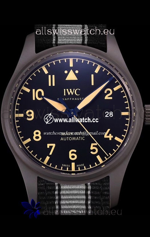 IWC Pilot's MARK XVIII Heritage 1:1 904L Steel Casing Black Matte Finishing