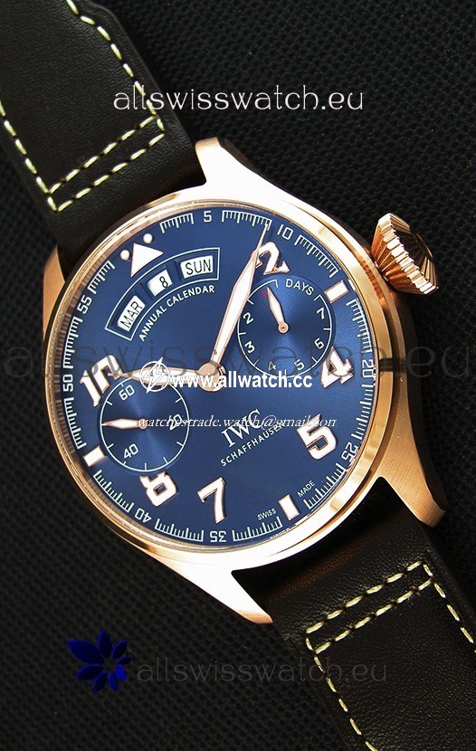 IWC Big Pilot Annual Calender Steel Blue Dial 1:1 Mirror