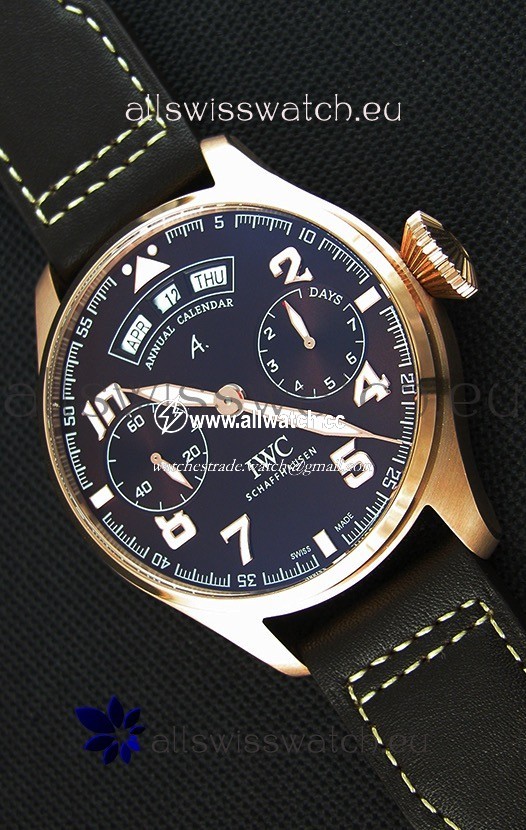 IWC Big Pilot Annual Calender Antoine de Saint Exupéry Brown Dial IW502706 1:1 Mirror