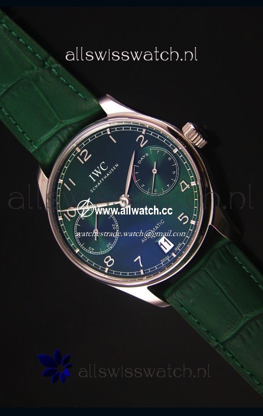 IWC Portugieser 1:1 Mirror Green Dial Steel Case