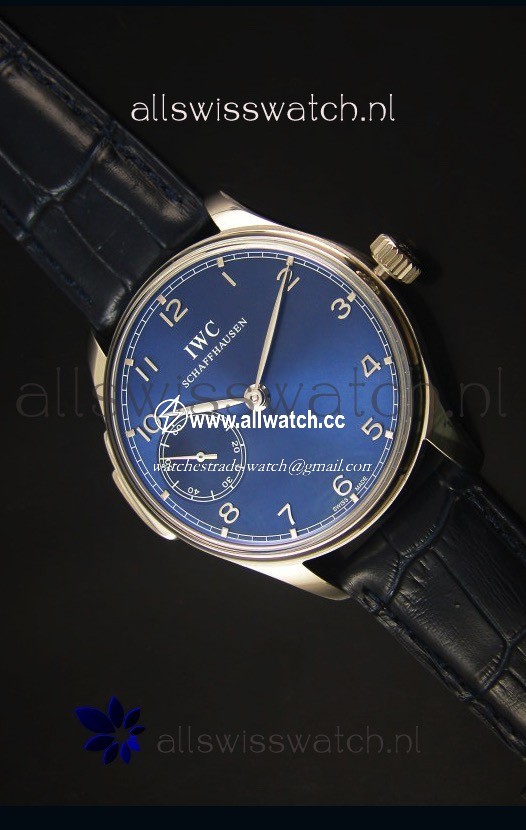 IWC Portuguese Handwind Ref# IW5242 1:1 Mirror Blue Dial