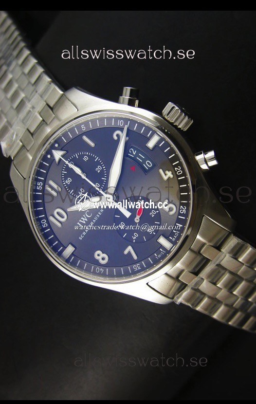 IWC IW387802 Pilot Chronograph 1:1 Mirror with Steel Bracelet