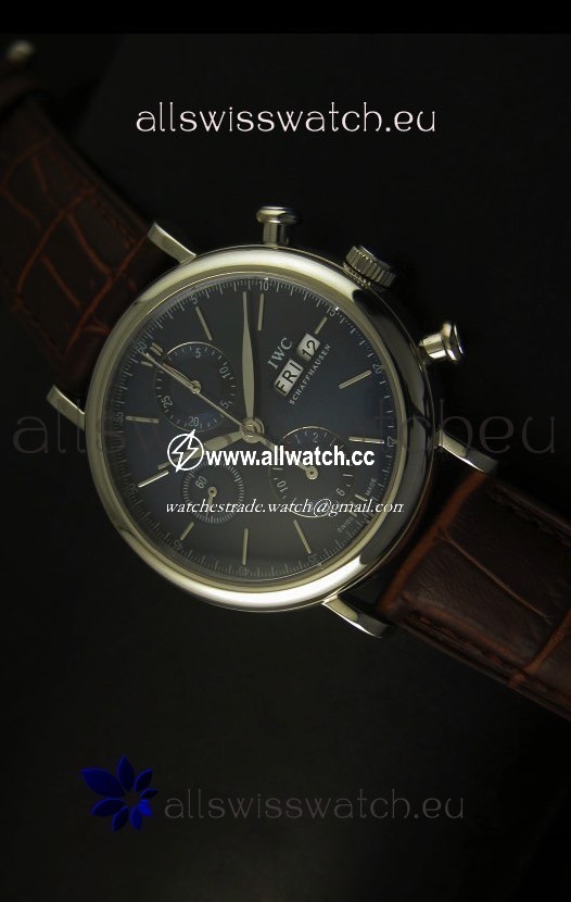 IWC Portofino Chronograph in Steel Case Grey Dial