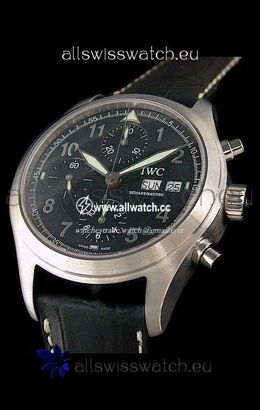 IWC Der Flieger Chronographin Black Dial