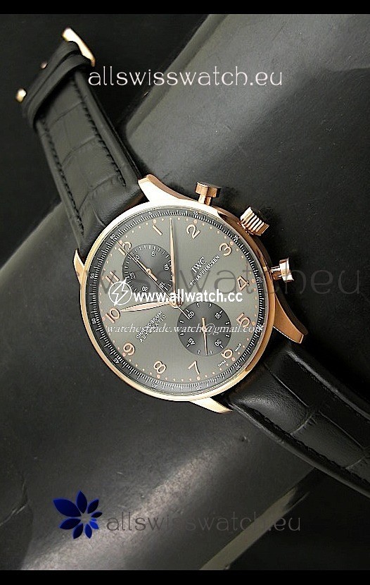 IWC Portuguese Chronograph in Pink Gold Casing
