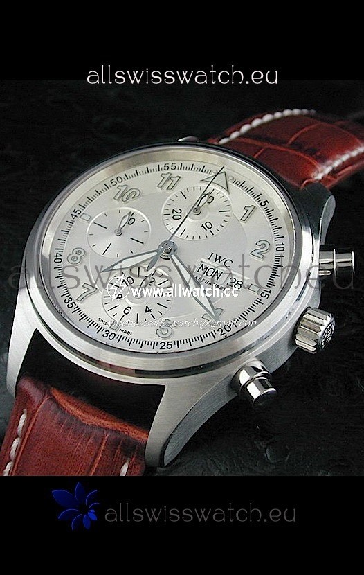 IWC Der Flieger Chronographin White Dial