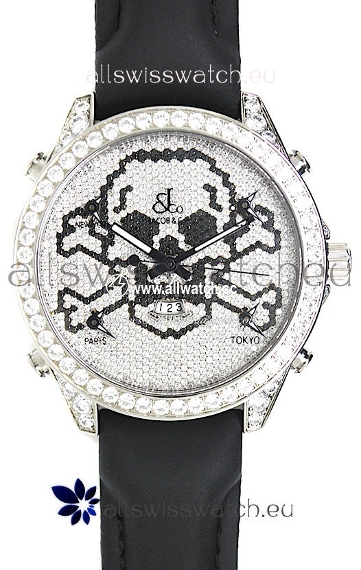 Jacob & Co. The Five Time Zone Skeletonin Diamonds