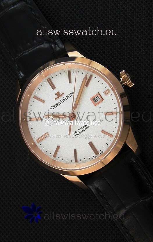Jaeger LeCoultre Geophysic True Second Pink GoldWhite Dial