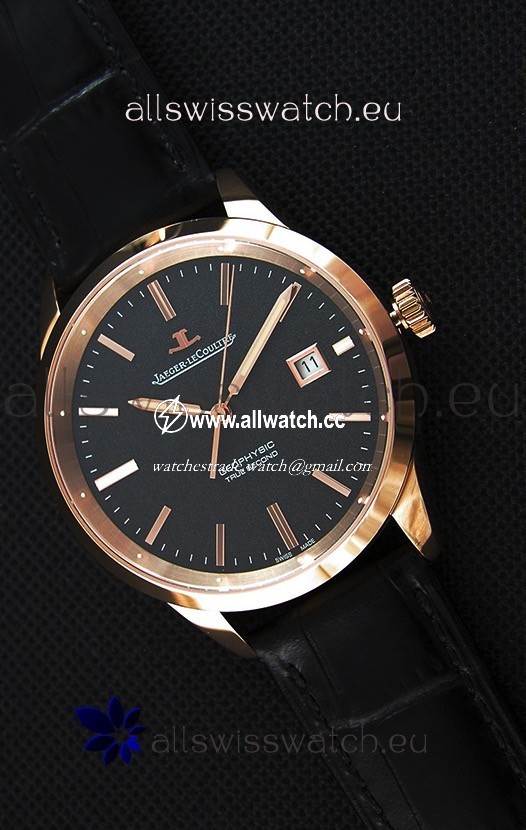 Jaeger LeCoultre Geophysic True Second Pink GoldBlack Dial