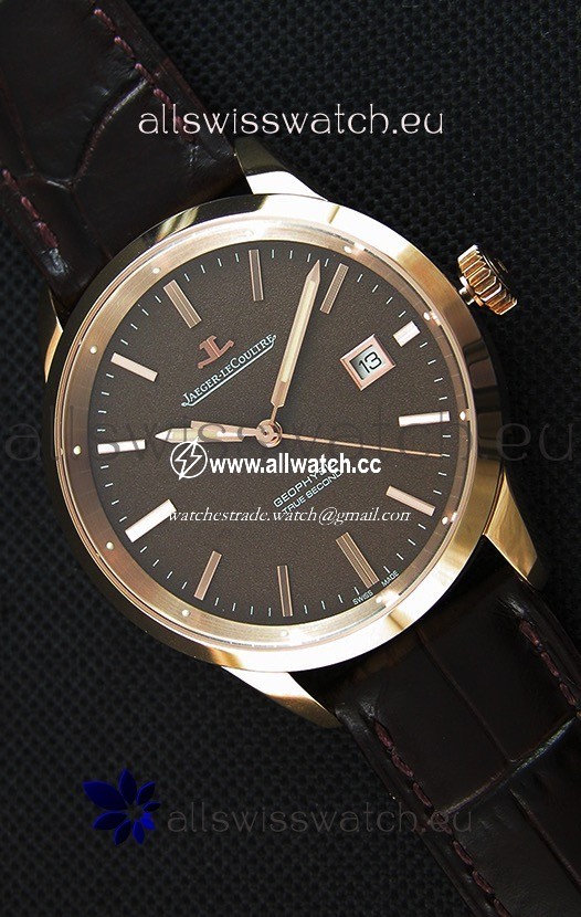 Jaeger LeCoultre Geophysic True Second Pink GoldBrown Dial