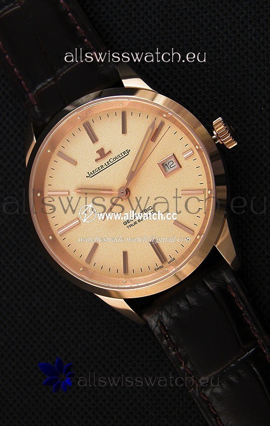 Jaeger LeCoultre Geophysic True Second Pink GoldGold Dial