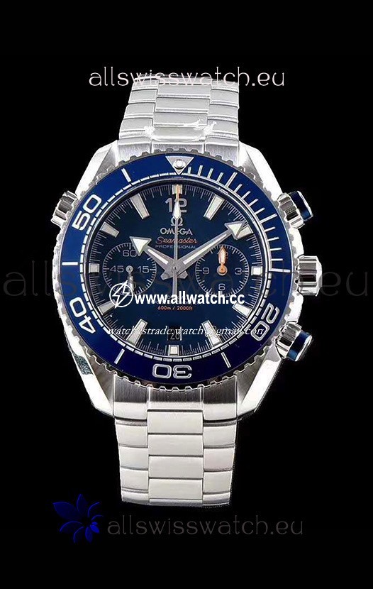 Omega Planet Ocean 600M Chronograph 904L Steel Blue Dial 1:1 Mirror