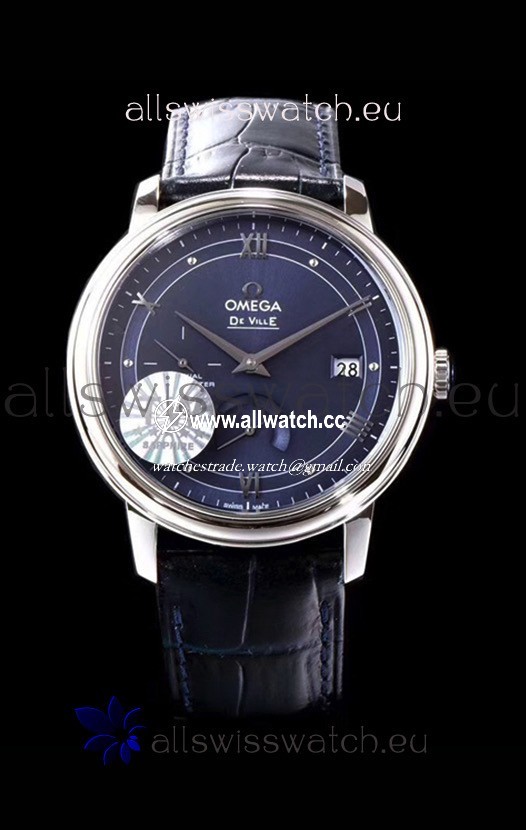 Omega De Ville Prestige Power Reserve 904L Steel 1:1 Mirror Blue dial