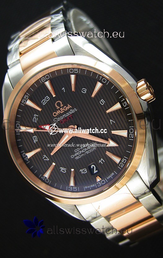Omega Seamaster Aqua Terra GMT 150M 43MM 1:1 Mirror Two Tone Case