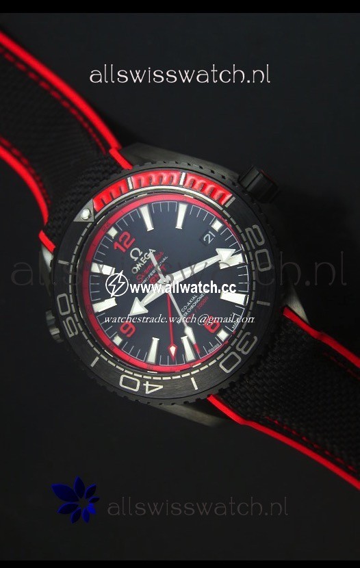 Omega Seamaster Planet Ocean Deep Black Red GMT 1:1 Edition