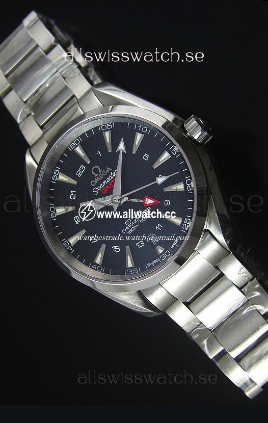 Omega Seamaster COAX GMT Stainless Steel in Black Dial