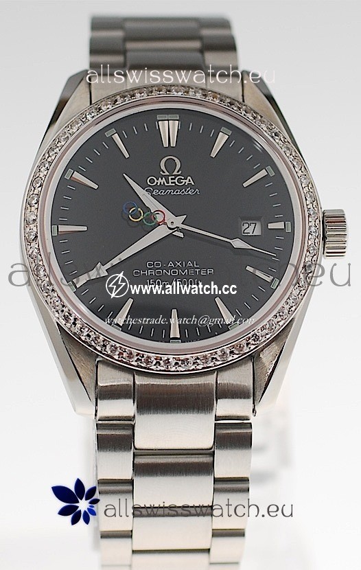 Omega SeaMaster CO AXIALin Diamond Bezel