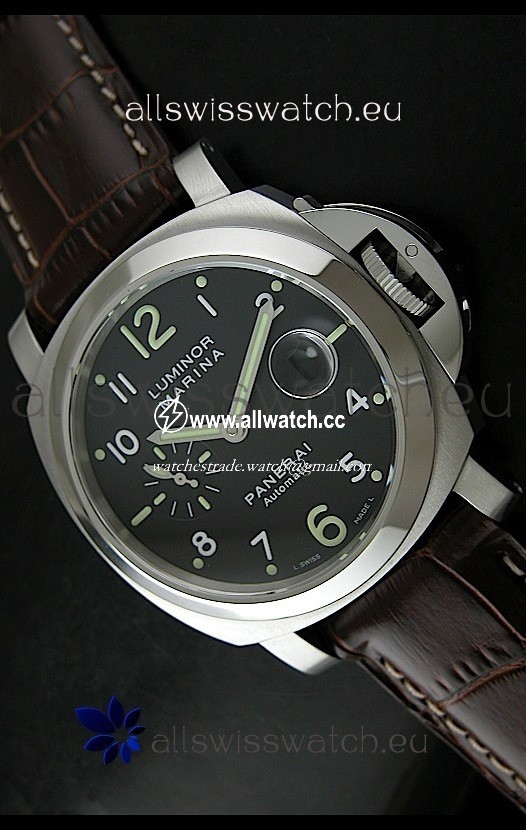 Panerai Luminor Marina PAM164 Automatic in Brown Strap - 1:1 Mirror