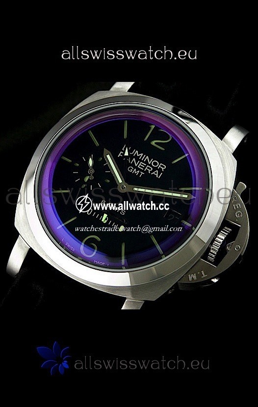 Panerai Luminor GMT 8 Days Watch in Black Dial