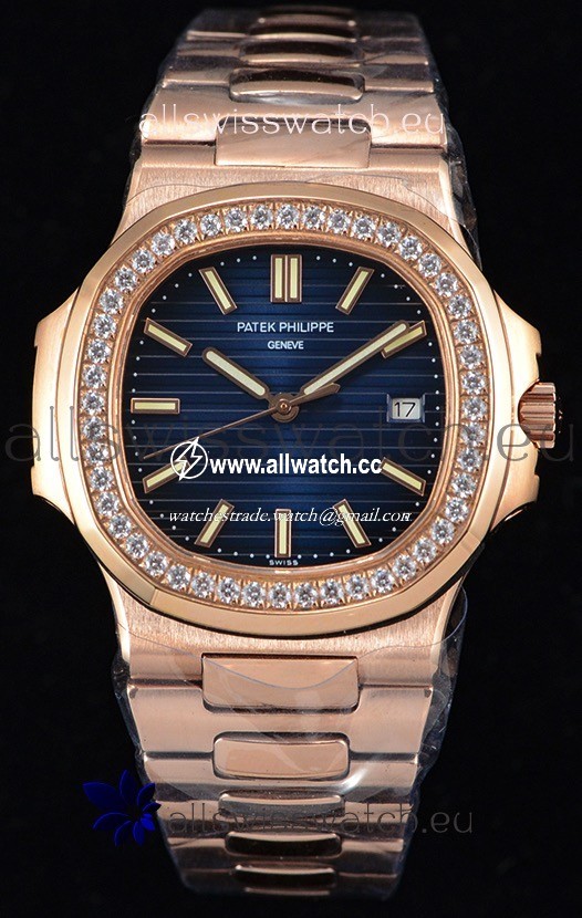 Patek Philippe Nautilus 5711/1R 1:1 Mirror - Rounded Diamonds Bezel