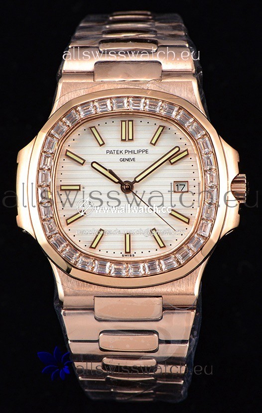 Patek Philippe Nautilus 5711/1R 1:1 Mirror - Baguette Diamonds Bezel