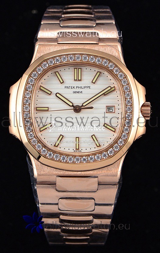 Patek Philippe Nautilus 5711/1R 1:1 Mirror - Rounded Diamonds Bezel