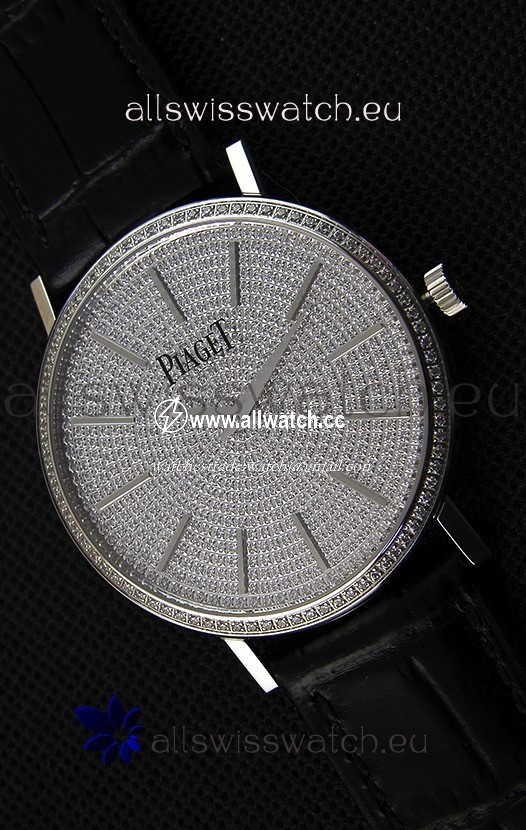 Piaget Altiplano G0A36128 Paved Diam Dial Quartz in Steel Case