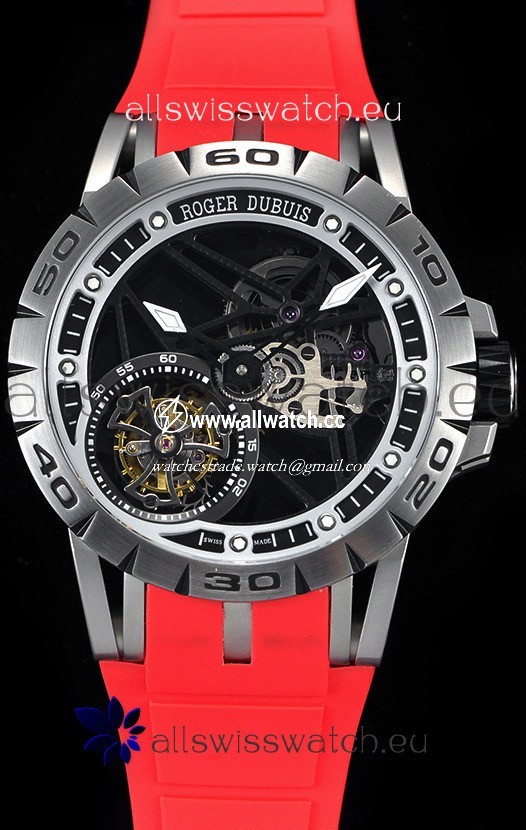 Roger Dubuis Excalibur Spider Flying Tourbillon Skeleton Titanium Casing 1:1 Mirror