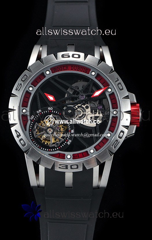 Roger Dubuis Excalibur Spider Flying Tourbillon Skeleton Titanium Casing 1:1 Mirror