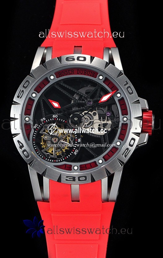 Roger Dubuis Excalibur Spider Flying Tourbillon Skeleton Titanium Casing 1:1 Mirror