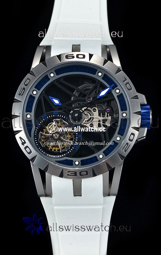 Roger Dubuis Excalibur Spider Flying Tourbillon Skeleton Titanium Casing 1:1 Mirror