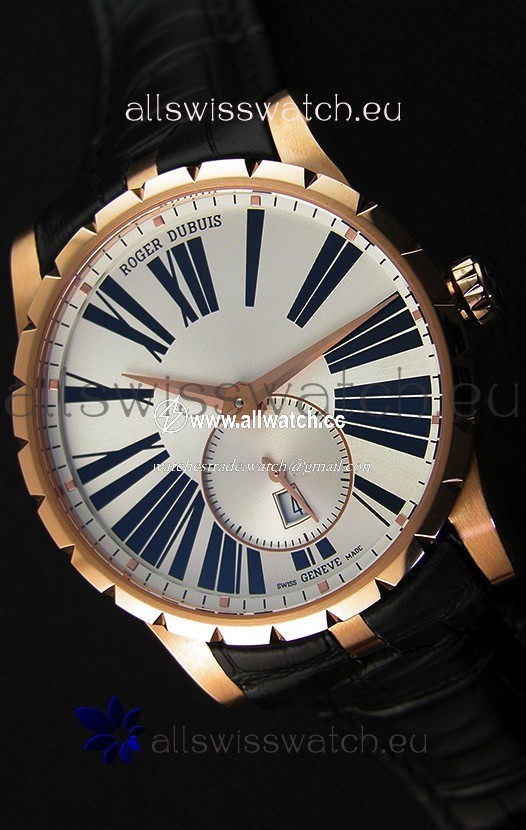 Roger Dubuis Excalibur RDDBEX0587 Pink Gold Steel White Dial