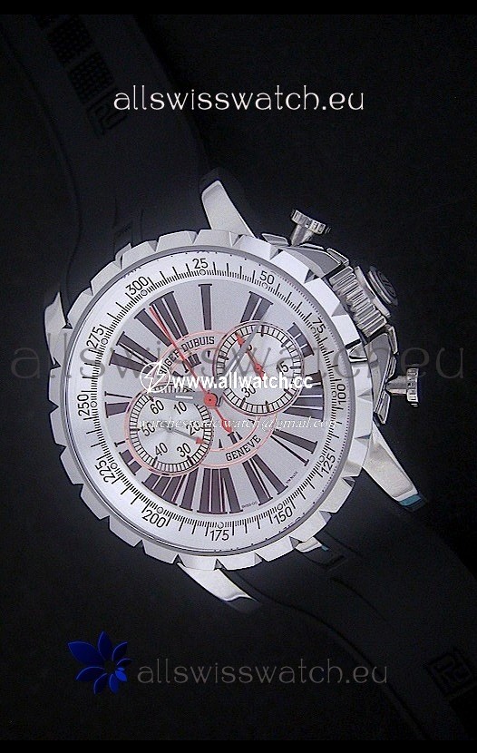 Roger Dubius Excalibur Chronoexcel in White Dial