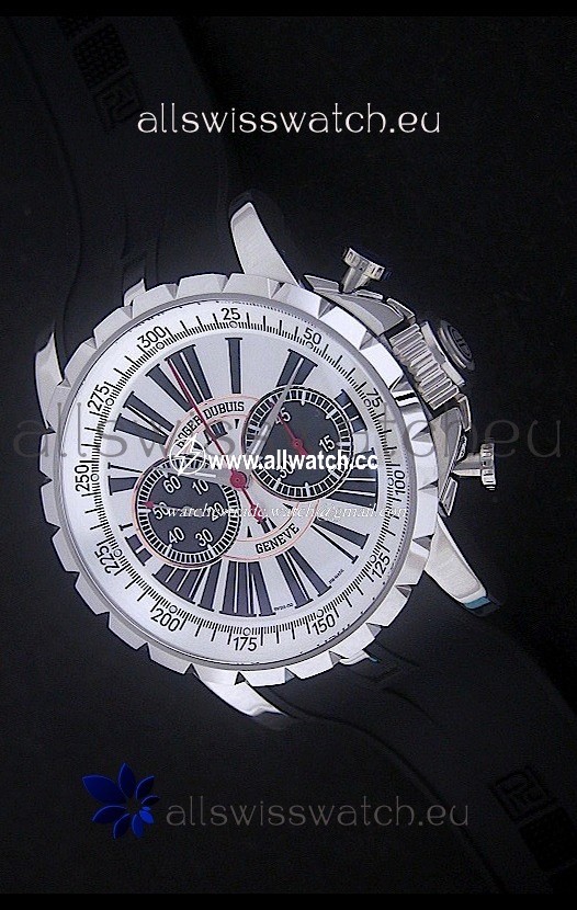 Roger Dubius Excalibur Chronoexcel in White Dial