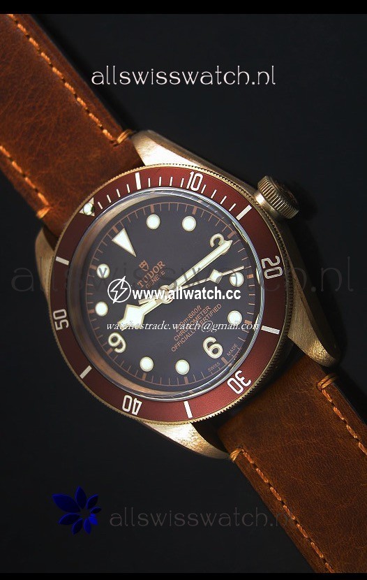 Tudor Heritage Bay Bronzewith Leather Strap