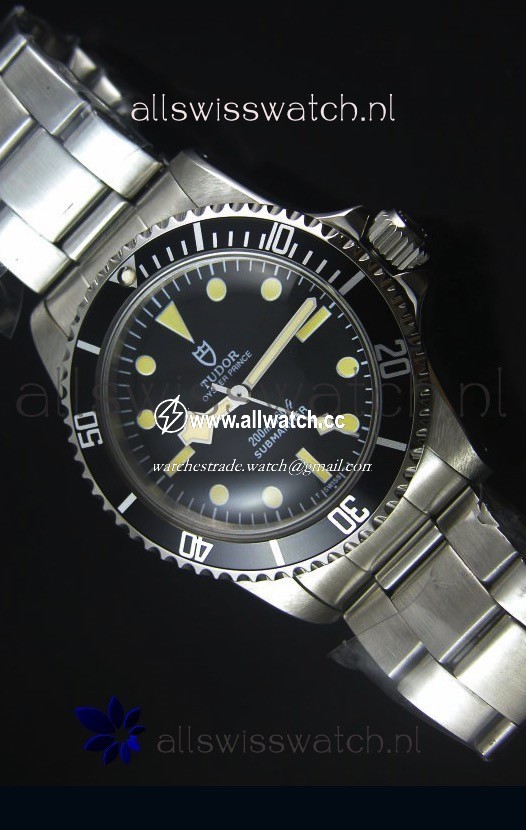 Tudor Oyster Prince Vintage 200M Black Dial Dot Markers 1:1 Mirror