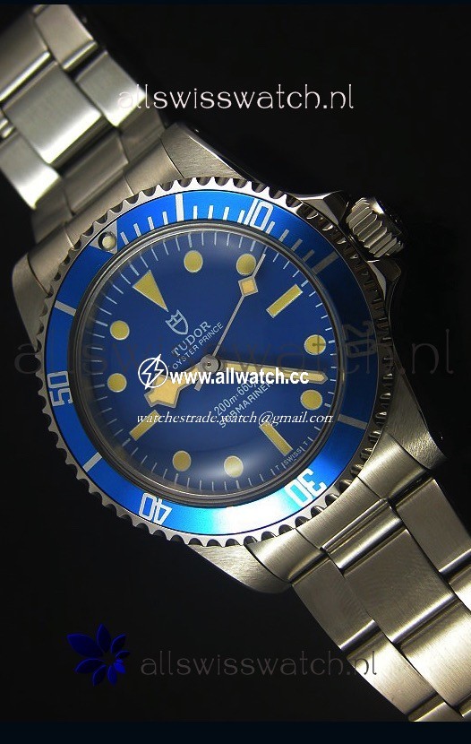 Tudor Oyster Prince Vintage 200M Blue Dial Dot Markers 1:1 Mirror